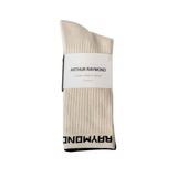 Luxury Bamboo Sports Socks Twin Pack - Black & Ivory